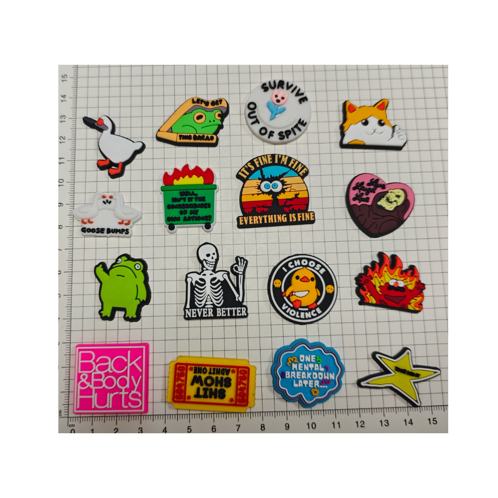 16PC Funny Straw Topper