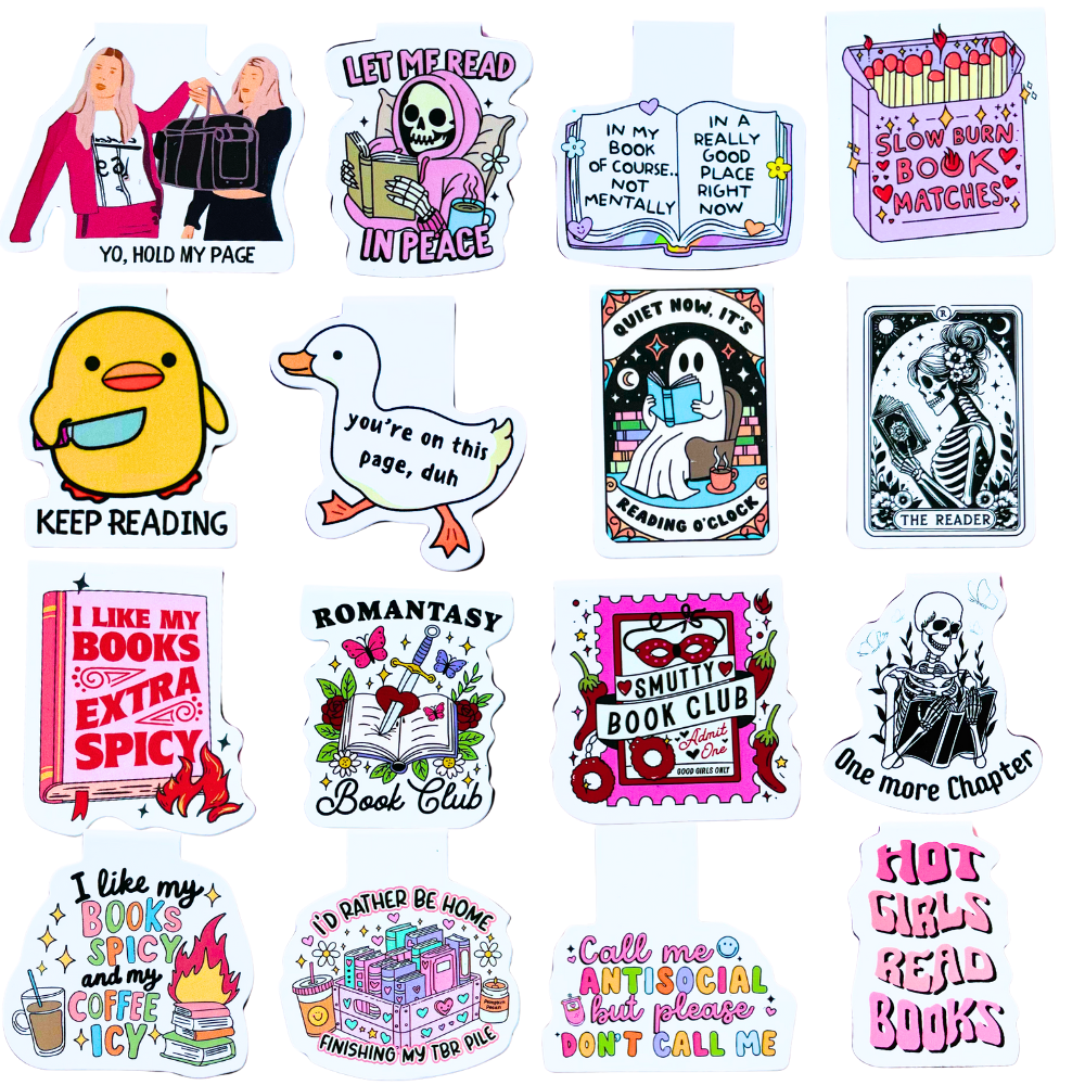 16PC Funny Magnetic Bookmarks