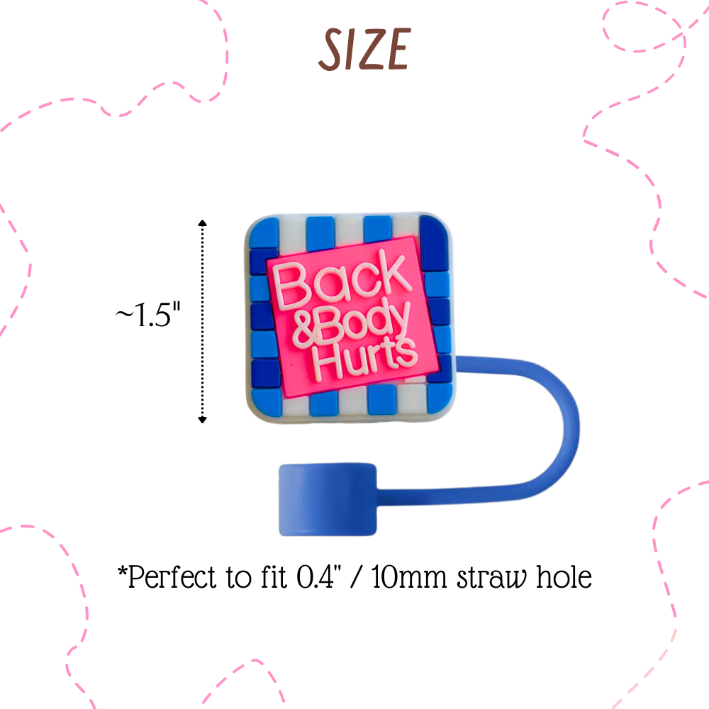 9PC Funny Straw Toppers