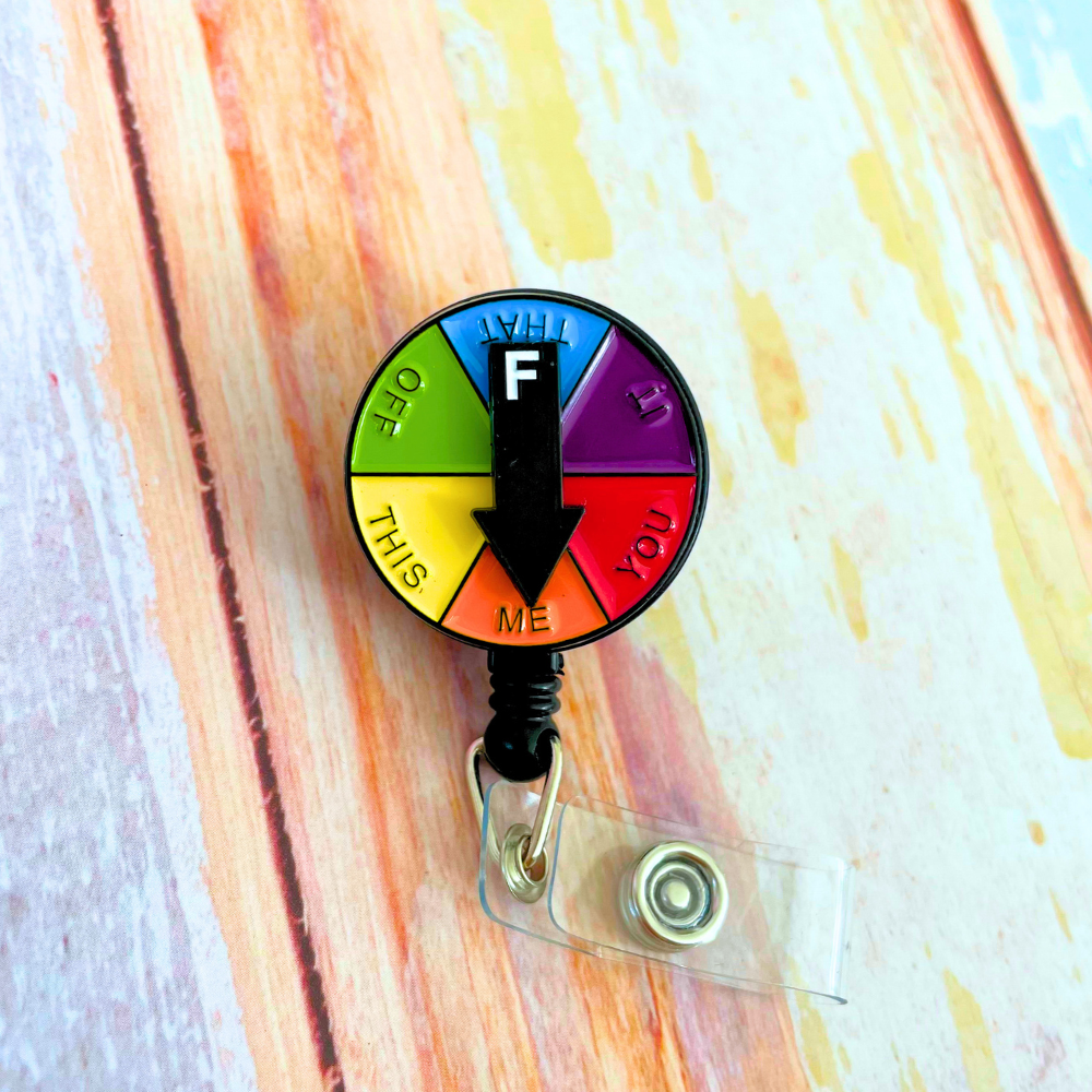 F Badge Reel