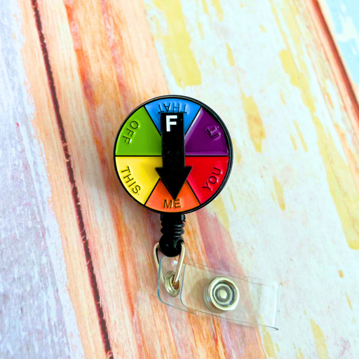 F Badge Reel