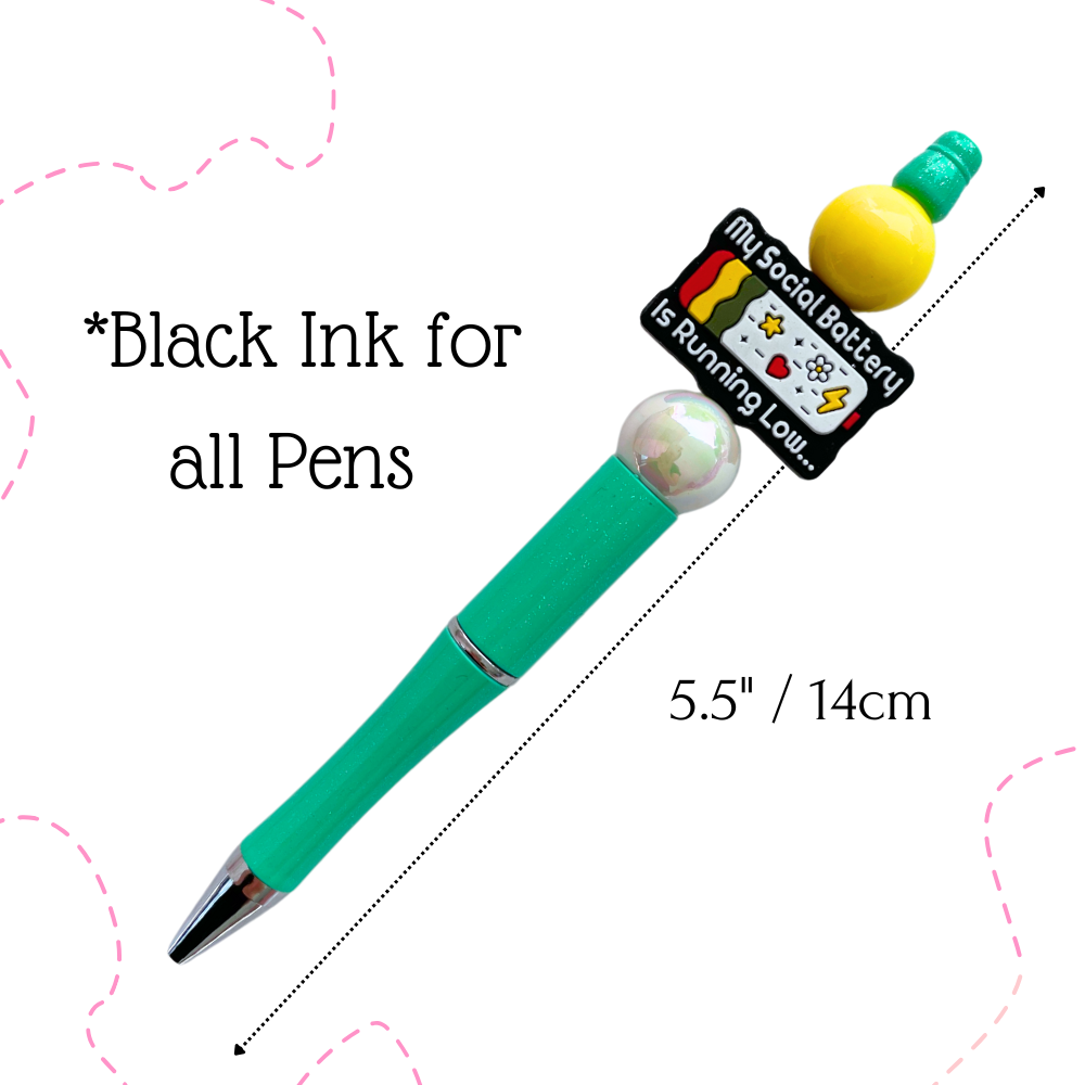 5PC Funny Beaded Pens