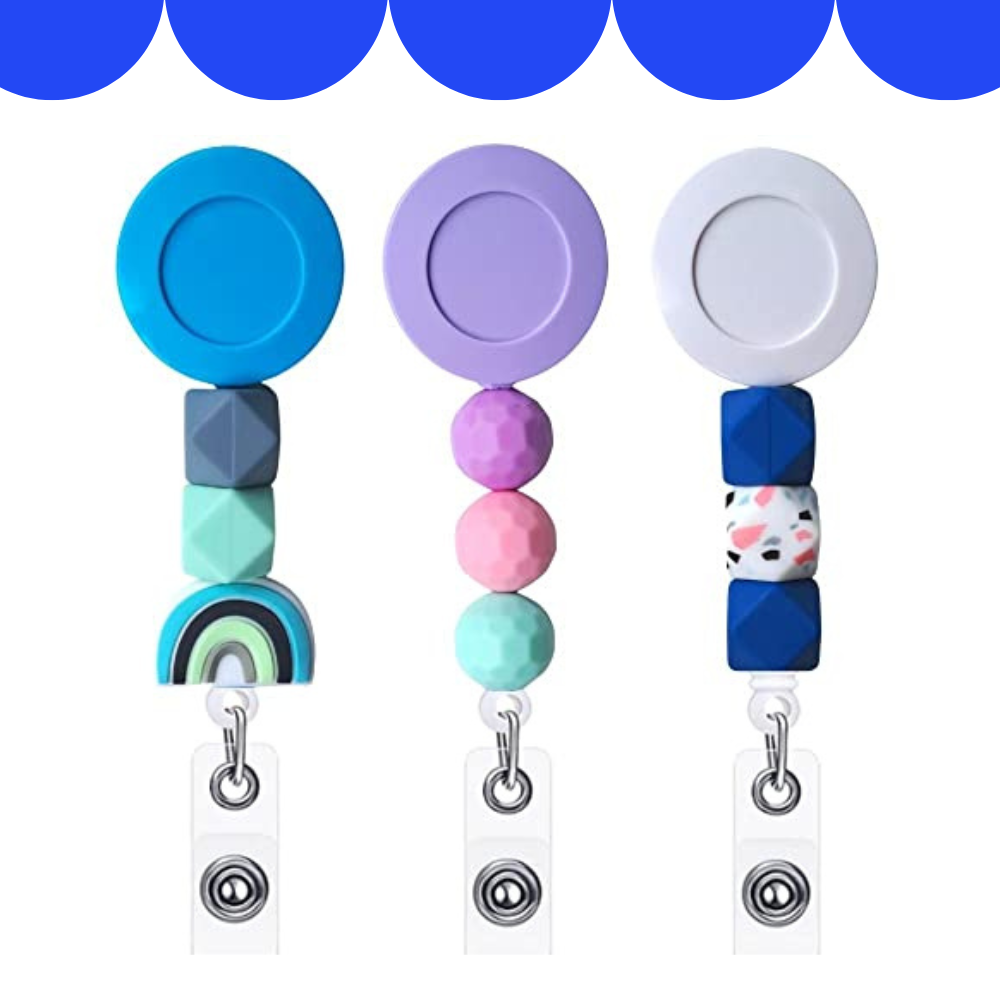 Beaded Badge Reel Set