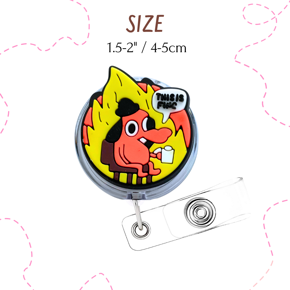 9PC  Funny Charm Badge Reels
