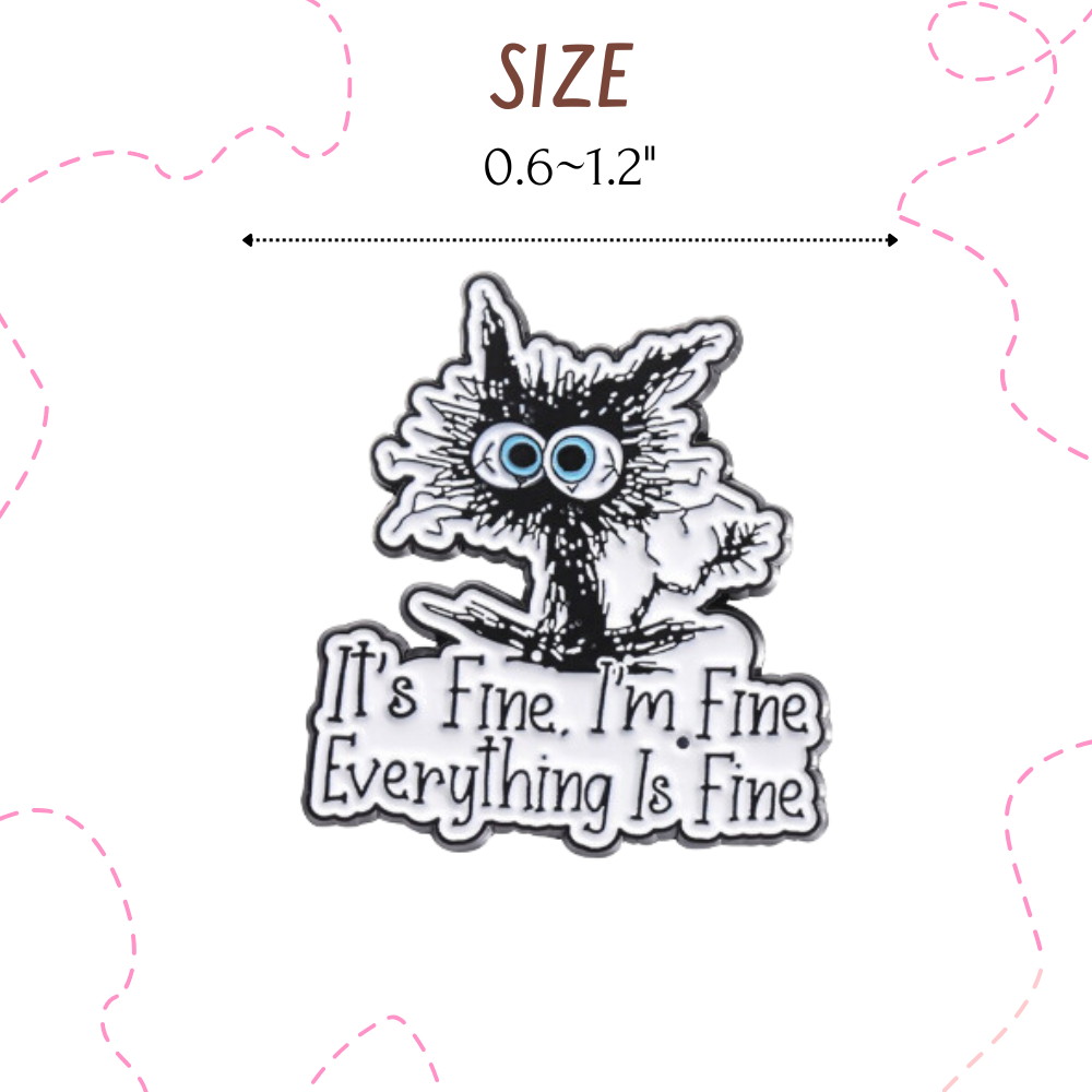 12PC Cat Pins