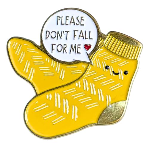 Don’t Fall For Me Funny Enamel Badge Pin