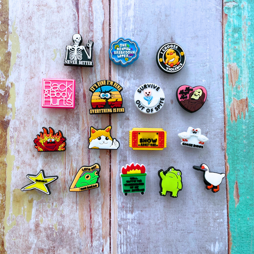 16PC  Funny Shoe Charms