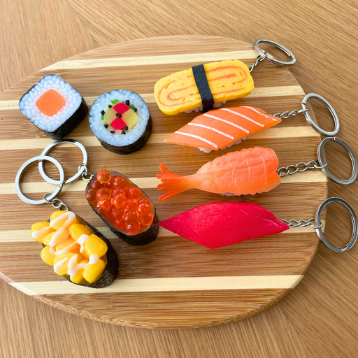 8PC Sushi Keychains