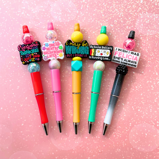 5PC Funny Beaded Pens