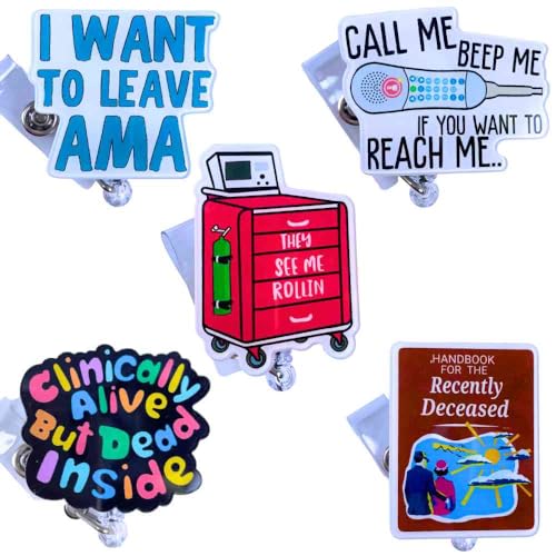 Nurse Humor Badge Reel Clips
