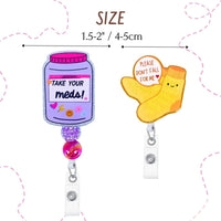 Take Your Meds Funny Pharmacy Badge Reel
