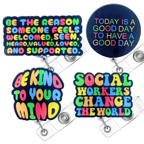 Social Worker Badge Reel Set