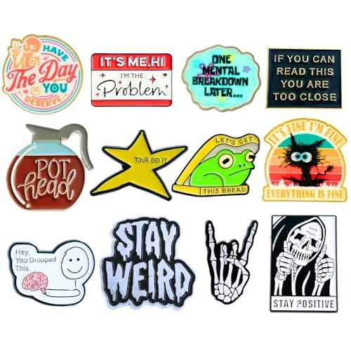 Twelve Times the Laughs Enamel Pins