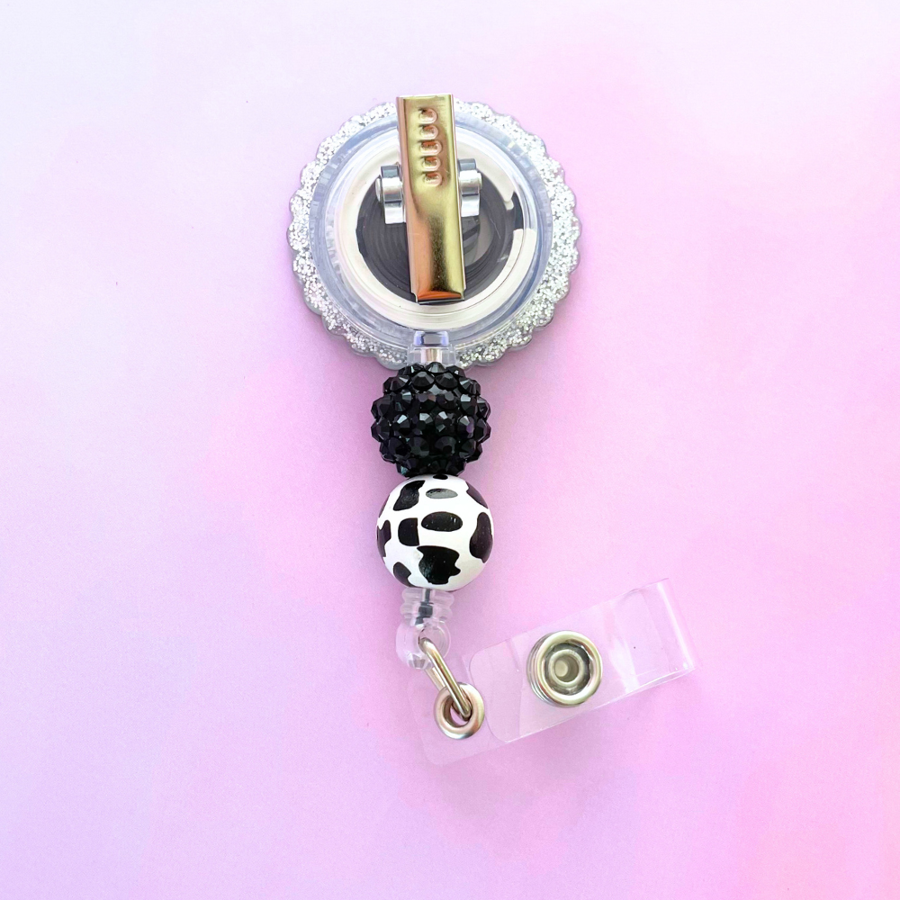 Cow Bead Badge Reel