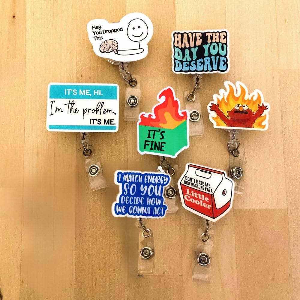 8PC Meme Me Up Badge Reel Set