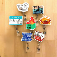 8PC Meme Me Up Badge Reel Set