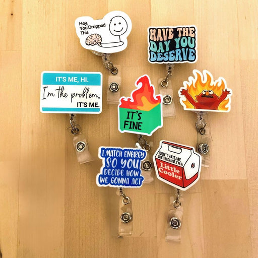 8PC Meme Me Up Badge Reel Set