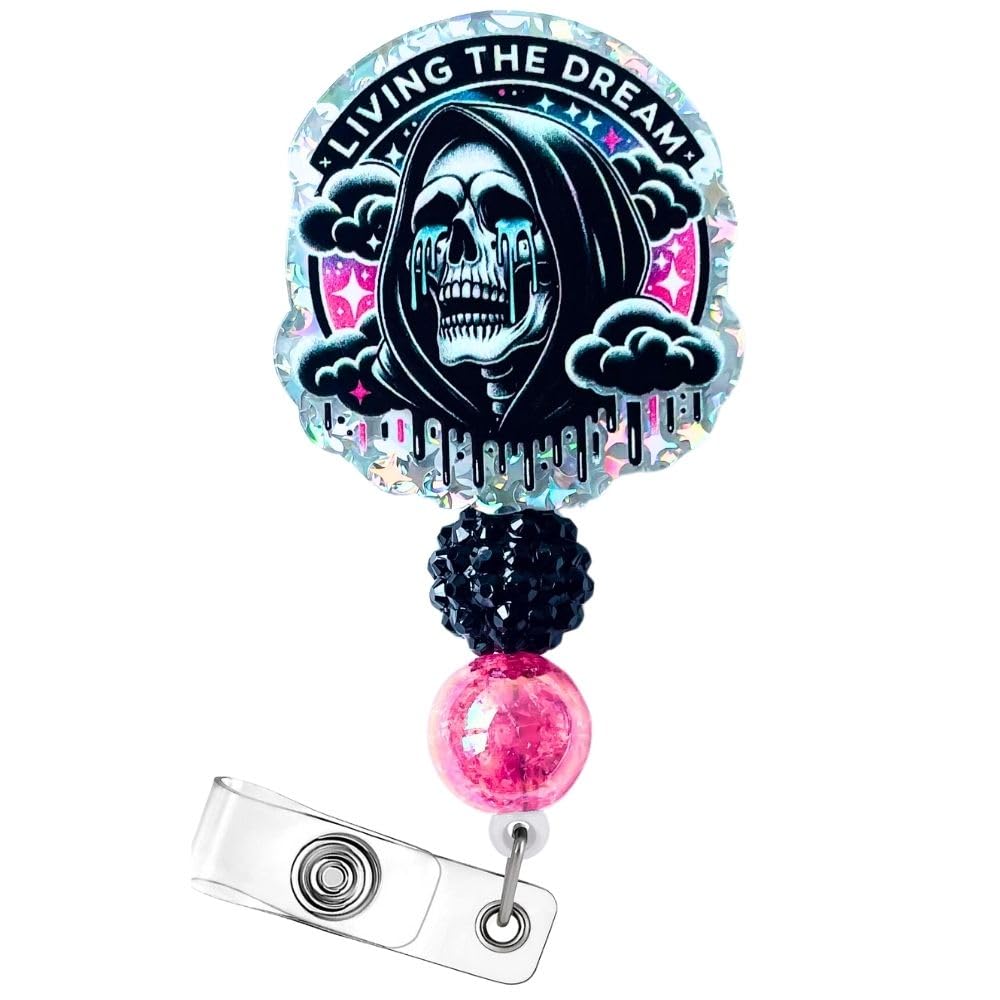 Living the Dream Funny Halloween Badge Reel