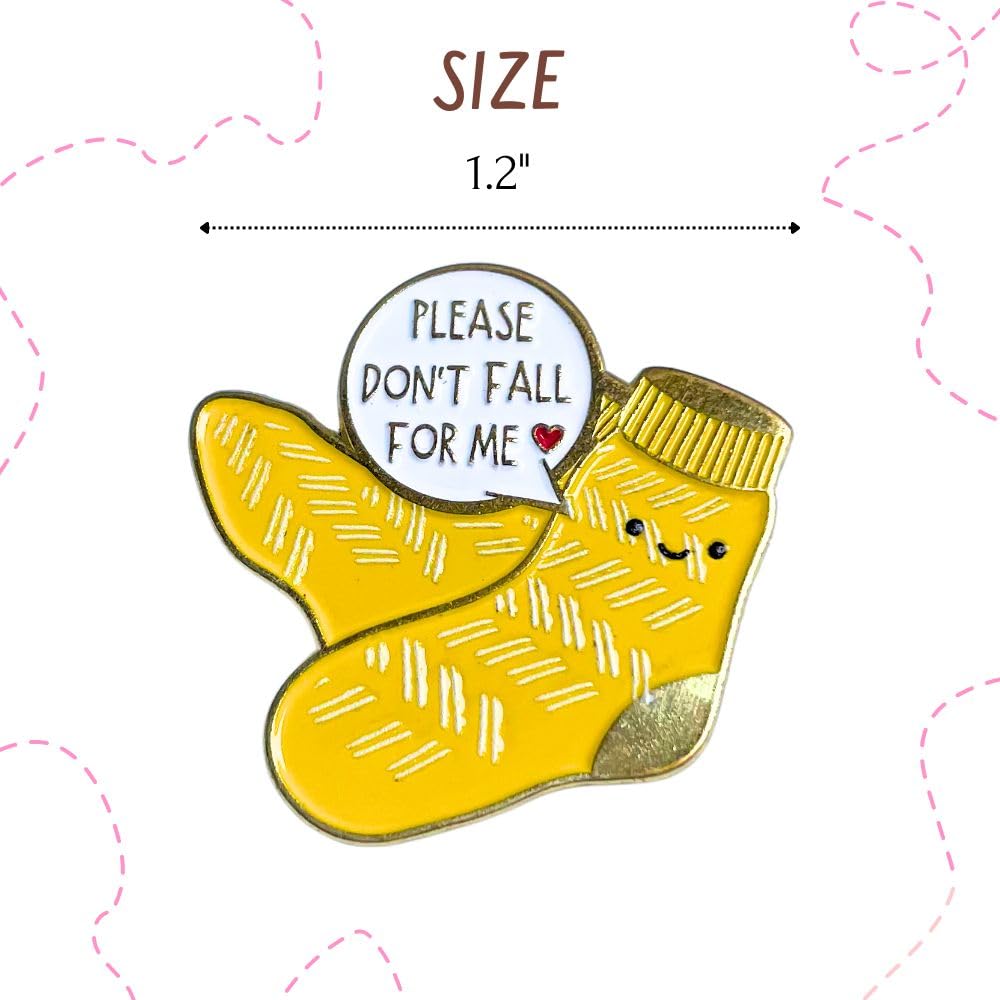 Don’t Fall For Me Funny Enamel Badge Pin