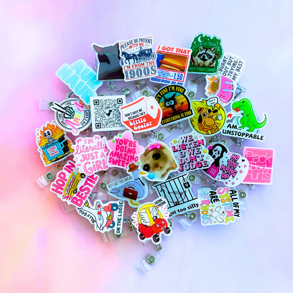 25PC  Funny Badge Reels