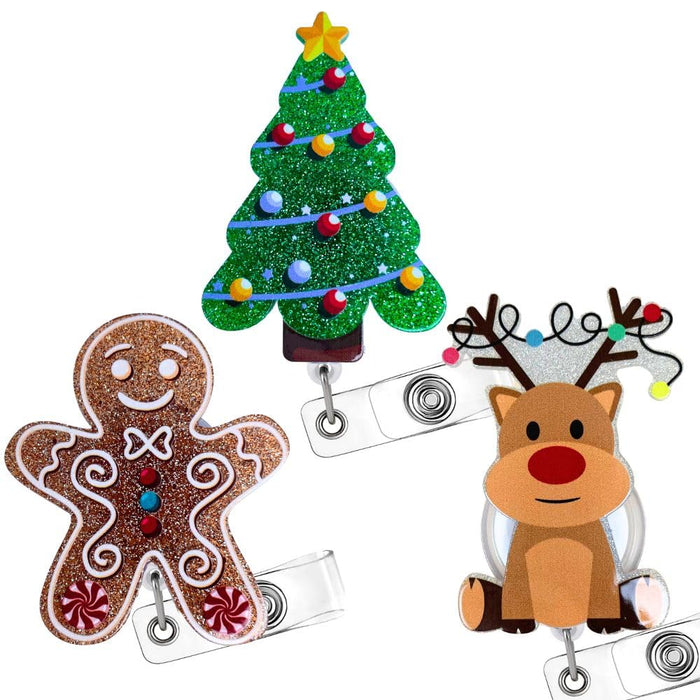 Christmas Badge Reel Set