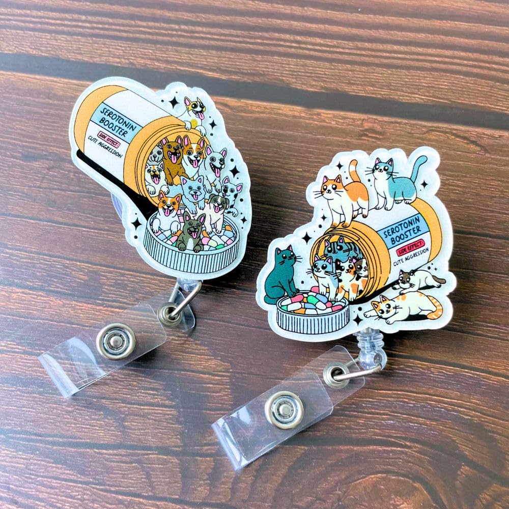 Cat Badge Reel