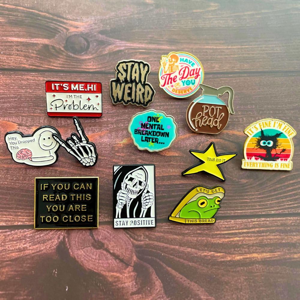 Twelve Times the Laughs Enamel Pins