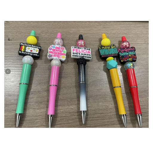 5PC Funny Beaded Pens