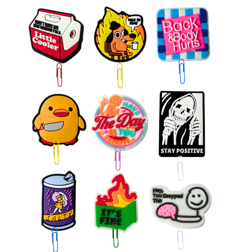 9PC Funny Charm Paperclips