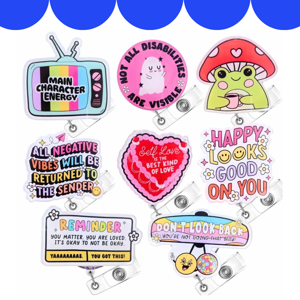 Giggle Badge Reel Set
