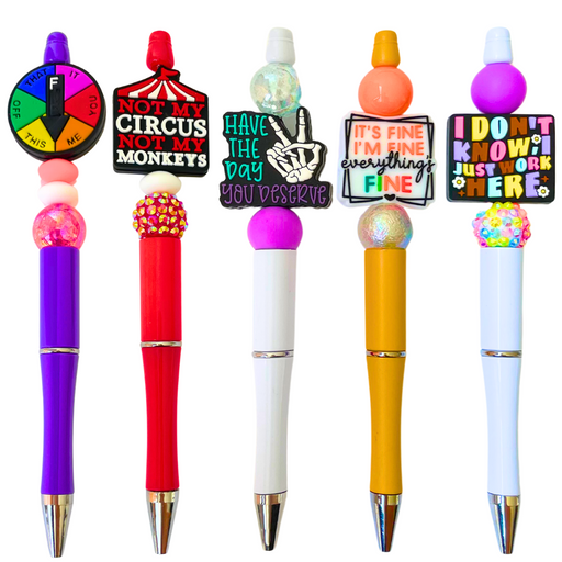 5PC Funny Beaded Pens